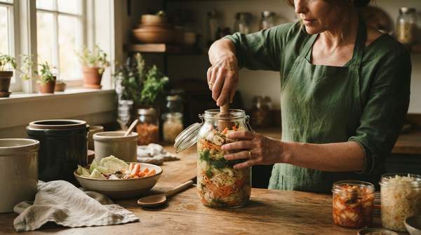 Editorial illustration for How Fermented Vegetables Boost Gut Health