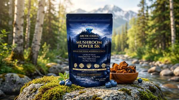 One Mushroom at a Time in the Arctic Chaga Extract Powder Lineup