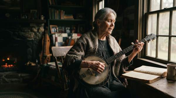 Editorial illustration for The Story in the Song: How Appalachian Ballads Preserved a Region's Identity